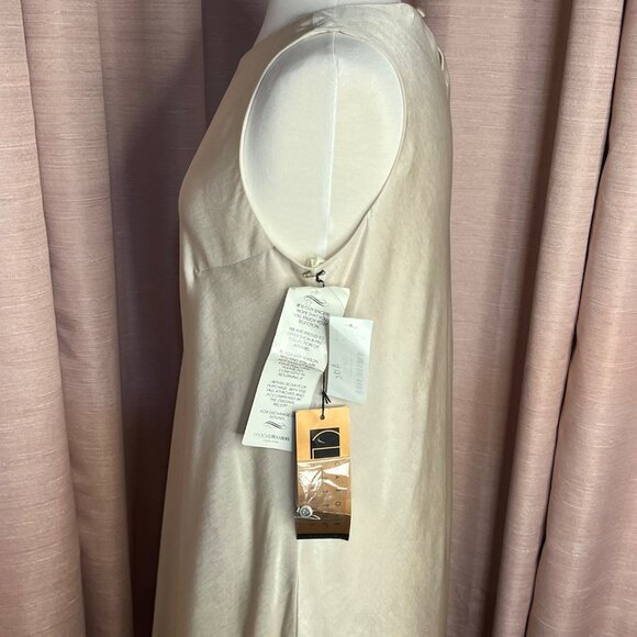 Carole Little Women's Size 14 Ivory A-Line Satin Dress NWT Career Elegant USA - Picture 5 of 14